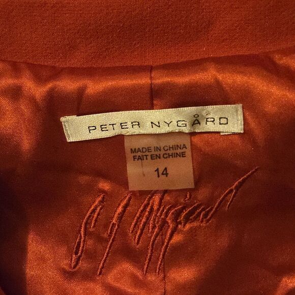 Peter Nygard Floral Dark Academia Jacket Coat Heavy Red Size 14 Whimsigoth - Picture 5 of 10